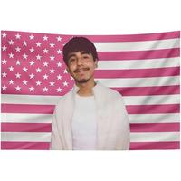 3×5FT Ivan Star America Pink Cornejo Flag Wall Tapestry wall tapestry poster for college dorm cave bedroom living room offic...