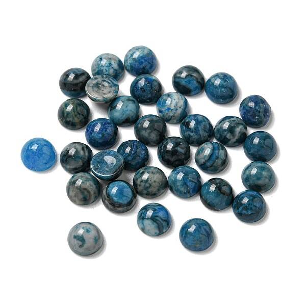 Dyed Natural Blue Agate Cabochons