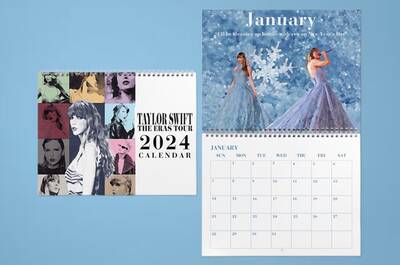Taylor Swift Eras Tour 2024 12 Month Watercolor Lyric Wall Calendar