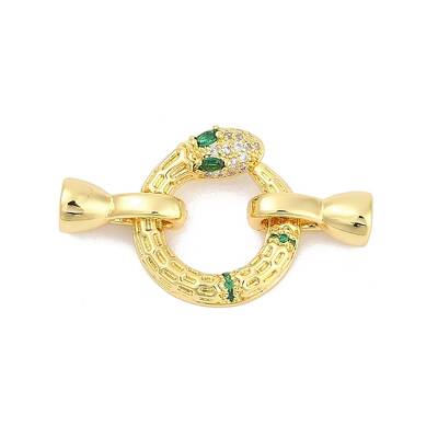Brass Micro Pave Clear Cubic Zirconia Fold Over Clasps
