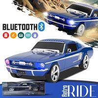 Replica Mustang GT Shelby 1965 Bluetooth Speaker – Classic Muscle Car Design, FM Radio, LED Lights, Rechargeable, USB & AUX