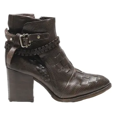 AS 98 Ankle Boots Brown Leather Womens UK 4