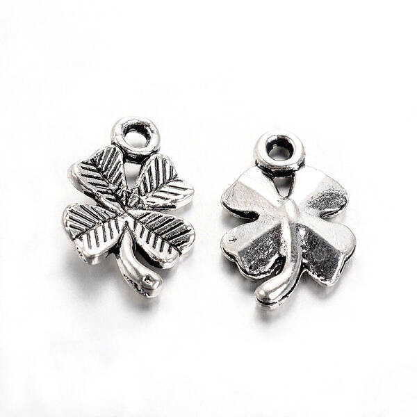 Tibetan Style Alloy Clover Charms