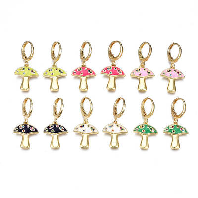 Brass Micro Pave Cubic Zirconia Huggie Hoop Earrings