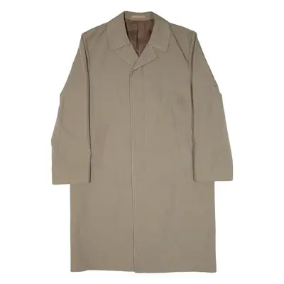 Mens Overcoat Coat Brown S