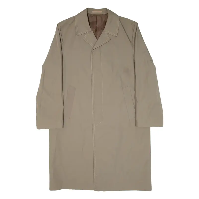 Mens Overcoat Coat Brown S