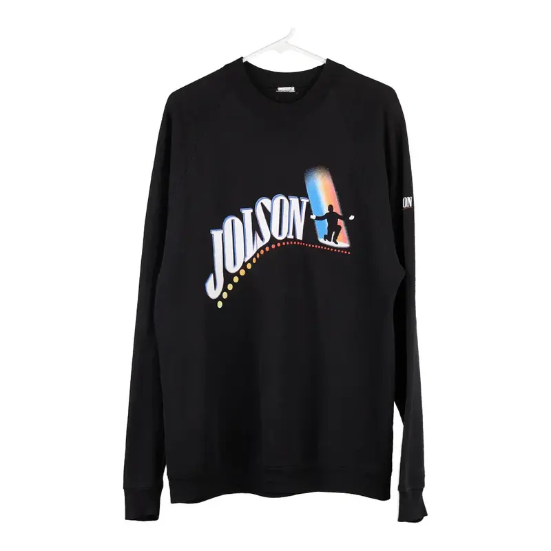 Jolson Unbranded Graphic Sweatshirt - 2XL Black Cotton
