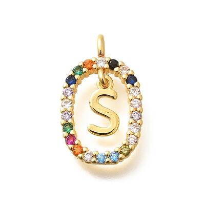 Brass Micro Pave Cubic Zirconia Pendants