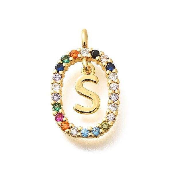 Brass Micro Pave Cubic Zirconia Pendants