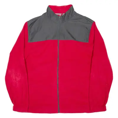 Mens Fleece Jacket Red L