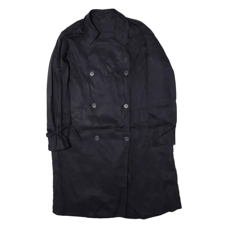 ALL SAINTS Trench Coat Black Womens S