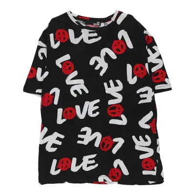 Love Moschino Graphic T-Shirt - Medium Black Cotton | Size: medium