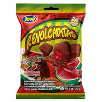 Revolcaditas Sandia, watermelon flavored chili covered hard candy with soft candy center bag with 28 pieces