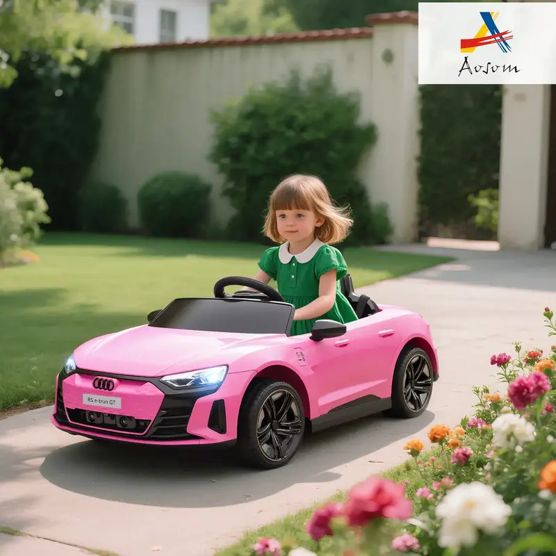 Aosom 6V/12V Kids Ride on Car, Licensed Audi RS E-tron GT 3.1 MPH Electric Car, with Remote Control, 4 Wheels with Suspension...