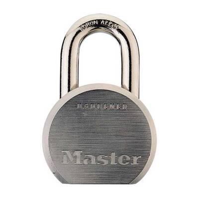 Master Lock Solid Steel Padlock, 5-Pin, Removable Cylinder-Rekeyable, Keyed Different, Body Width: 2-1/2 (64Mm), Shackle Len...