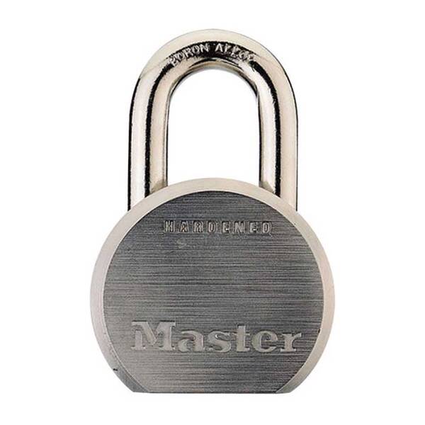 Master Lock Solid Steel Padlock, 5-Pin, Removable Cylinder-Rekeyable, Keyed Different, Body Width: 2-1/2 (64Mm), Shackle Len...
