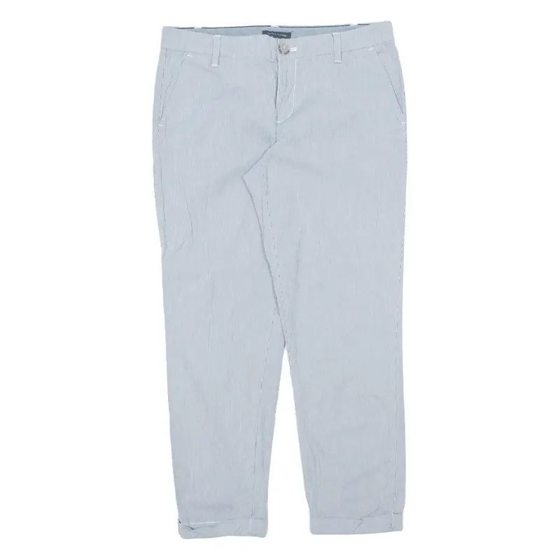TOMMY HILFIGER Chino Trousers Blue Regular Tapered Womens W30 L27
