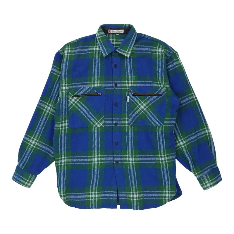 Conte Of Florence Overshirt - Large Blue Polyester
