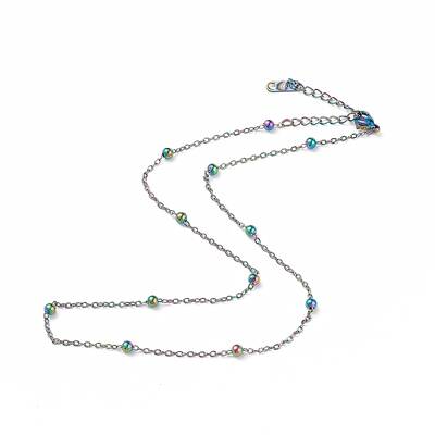 Ion Plating(IP) 304 Stainless Steel Satellite Chain Necklace for Men Women