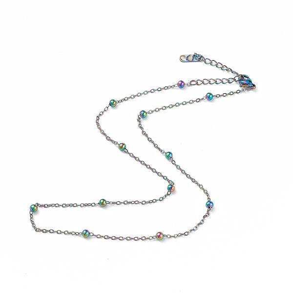 Ion Plating(IP) 304 Stainless Steel Satellite Chain Necklace for Men Women