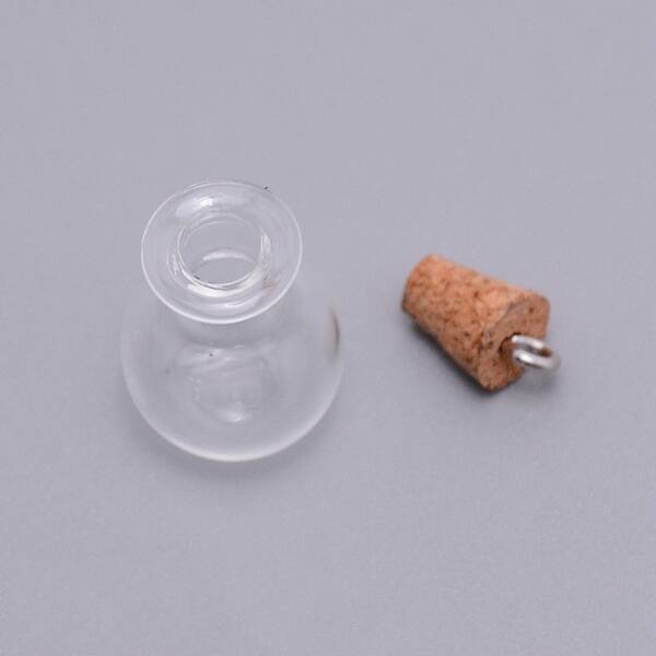 Empty Glass Wishing Bottle Pendants