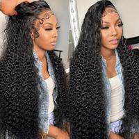 [NEW IN] 32inch Kinky Curly Lace Front Wigs Human Hair Pre Plucked 180% Density 13x4 13x6 HD Transparent Lace Frontal Curly W...