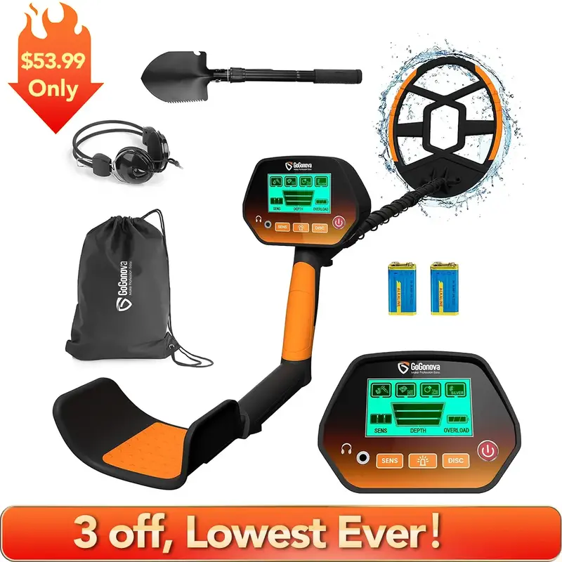[5 OFF!!!] Best Gift GoGonova Waterproof Metal Detector for Adults & Kids, with High Accuracy Lightweight 8\