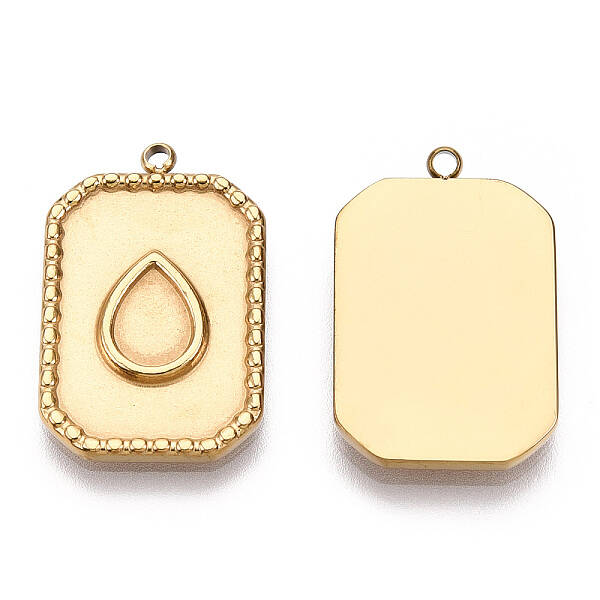 304 Stainless Steel Pendant Cabochon Settings
