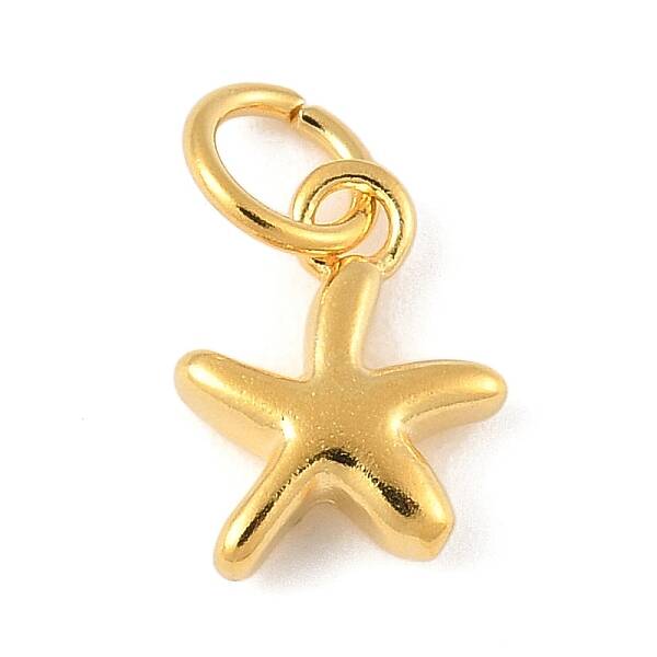 925 Sterling Silver Starfish Charms with Jump Rings