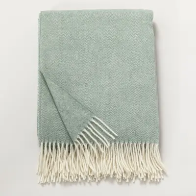Ukrainian 100% Merino Wool Throw Blanket - Taupe