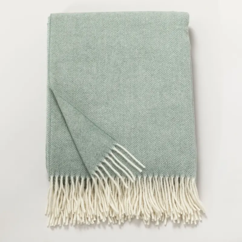 Ukrainian 100% Merino Wool Throw Blanket - Taupe