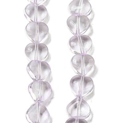 Baking Paint Transparent Glass Beads Strands