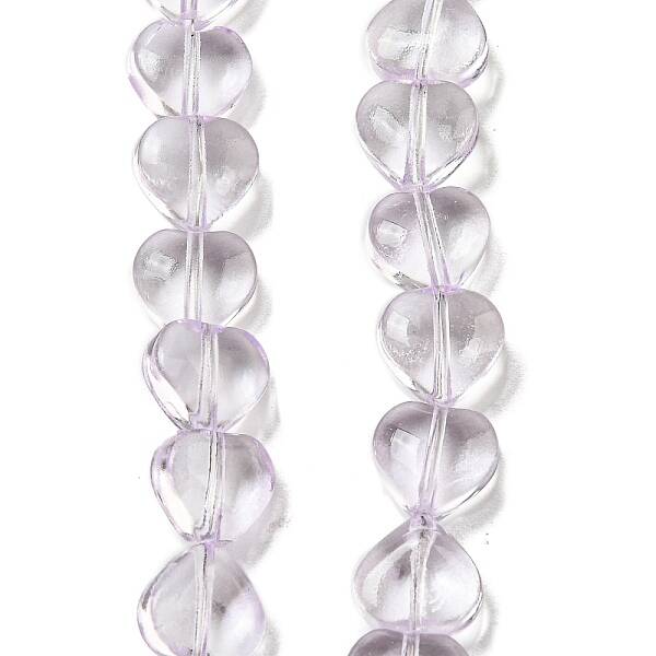 Baking Paint Transparent Glass Beads Strands