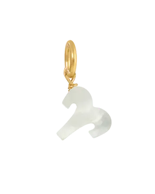 MOP Zodiac Charm | Metal Color: Gold | Sign: Aries