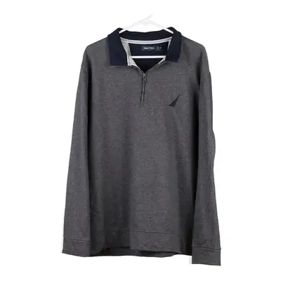 Nautica 1/4 Zip - XL Grey Cotton