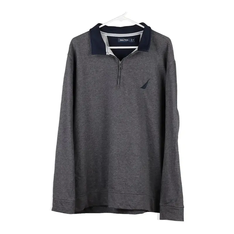 Nautica 1/4 Zip - XL Grey Cotton