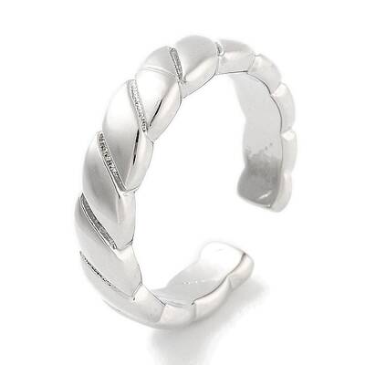 Rack Plating Brass Open Cuff Rings for Women