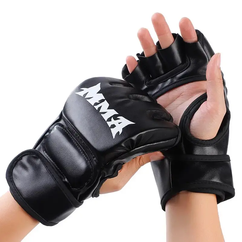 Breathable Boxing Gloves, 1 Pair MMA Muay Thai Kick Boxing Hand Wraps, Sanda Gloves, Professional Thicken Boxing Training Han...