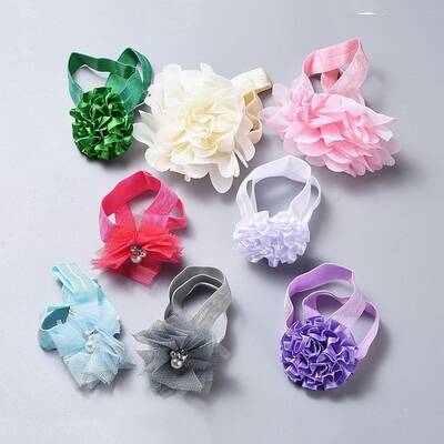 Elastic Polyester Baby Footbands for Girls