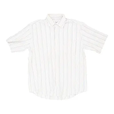 Fareast Striped Short Sleeve Shirt - 2XL White Linen Blend