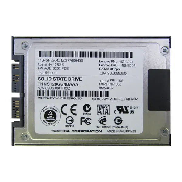 45N8205 IBM 128GB Multi-Level Cell SATA 3Gb/s 1.8-Inch Solid State Drive