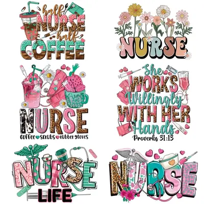 Clothing Transfer Patch, 6pcs Cartoon Letter Pattern Iron on Patch, DIY Clothing Decoration for T-shirt, Jeans, Hoodie