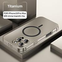 fathersdaygifts  Metal Edge Frame Assembled Phone Case Compatible iphone 16 Pro Max 15 14 13 12 pro Magnetic Shockproof with ...