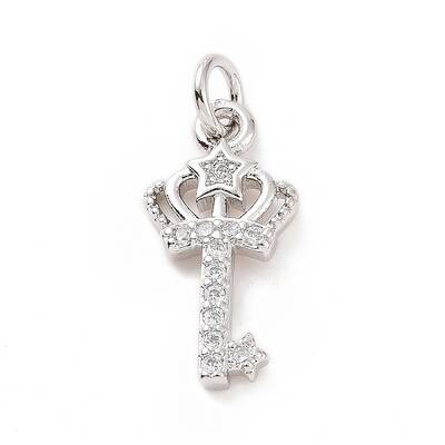 Brass Micro Pave Cubic Zirconia Pendants