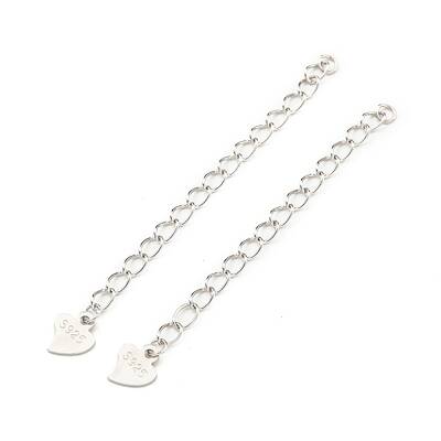 Rhodium Plated 925 Sterling Silver Chain Extender