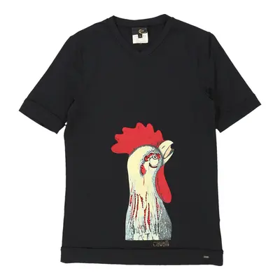 Just Cavalli Graphic T-Shirt - Small Black Nylon Blend | Size: small