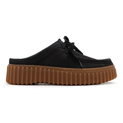 Clarks Torhill Mule Nubuck Women's Lace Up Shoes - Black - Size:US 7 Women