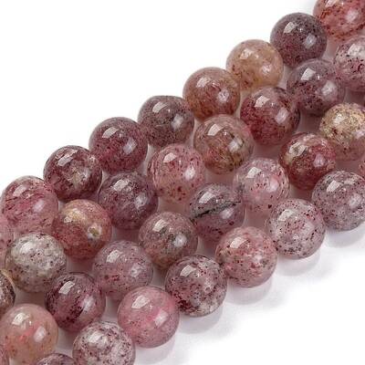 Natural Strawberry Quartz Beads Strands