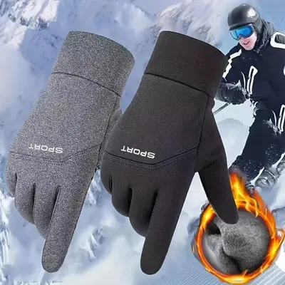Winter Gloves with Touchscreen Compatibility, Warm & Windproof & Waterproof Hand Gloves for Skiing, Cycling and Driving, Outd...