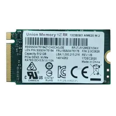 5SS0W76178 Lenovo 512GB PCI Express 3.0 x4 M.2 2242 Solid State Drive